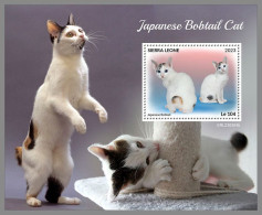 SIERRA LEONE 2023 MNH Japanese Bobtail Cat Japanische Katzen S/S – IMPERFORATED – DHQ2418 - Gatti