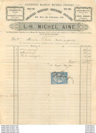 FACTURE 1900 MICHEL AINE HORLOGERIE BIJOUTERIE  CHERBOURG 20 RUE DU CHATEAU - 1900 – 1949