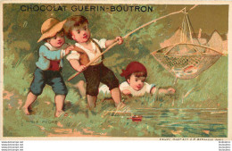 CHROMO DOREE CHOCOLATS GUERIN BOUTRON LITH VALLET MINOT LA PECHE - Guerin Boutron