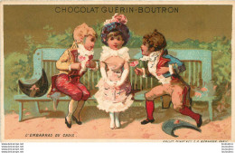 CHROMO DOREE CHOCOLATS GUERIN BOUTRON LITH VALLET MINOT  L'EMBARRAS DU CHOIX - Guerin Boutron