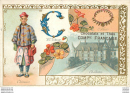 CHROMO CHOCOLATS ET THES COMPAGNIE FRANCAISE  LETTRE C CHINOIS - Autres & Non Classés