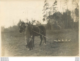 CAMPAGNES FRANCAISES VILLAGEOISE HERSANT LES LABOURS WW1 PHOTO ORIGINALE  18 X 13 CM - Guerra, Militares