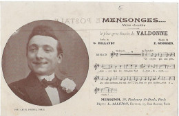Musique Et Musiciens. Les Plus Gros Succès De Valdonne, "Mensonges", Valse Chantée . - Musik Und Musikanten