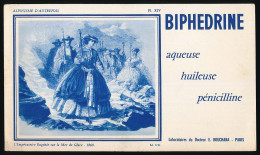 Buvard 21 X 12,4 Laboratoires BOUCHARA Alpinisme D'autrefois Pl. XIV L'Impératrice Eugénie Sur La Mer De Glace - 1860 - Droguerías