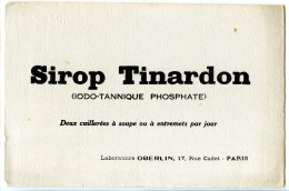 Buvard  20.4 X 13.1   Laboratoires OBERLIN   Sirop Tinardon  Iodo-tannique Phosphate - Produits Pharmaceutiques