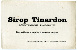 Buvard  20.4 X 13.1   Laboratoires OBERLIN   Sirop Tinardon  Iodo-tannique Phosphate - Drogisterij En Apotheek