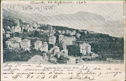 X127949 LIGURIE LIGURIA GENES GENOVA GENOA UN SALUTO DA NERVI PANORAMA DAL MONTE MORO PRECURSEUR AVANT 1904 - Genova