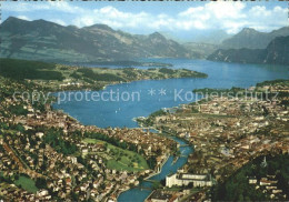 12212185 Luzern LU Am Vierwaldstaettersee Fliegeraufnahme Luzern - Andere & Zonder Classificatie