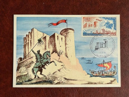 FRANCE 1966 -  Carte Postale Premier Jour Falaise  - IXè Centenaire De La Bataille De Hastings - Tarjetas Cartas