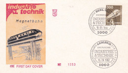 Germany Berlin 1982 - Michel Nr. 672 FDC - Industrie Und Technik Magnetbahn - Trains