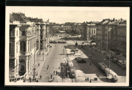 AK Wien, Strassenbahnen Auf Dem Schwarzenbergplatz  - Tranvía