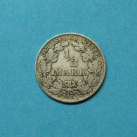 Deutsches Reich 1907 D 1/2 Mark Silber (M4791 - Altri & Non Classificati