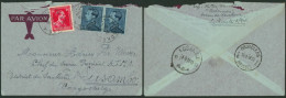 N°428 Et 430 X2 Sur Lettre Par Avion De Knokke (1938) > District Du Sankuru, Lusambo (Congo Belge). Chef De Service. - Storia Postale