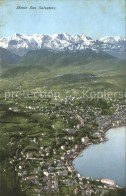 12139405 Lugano TI Monte San Salvatore Vista Sopra Lugano Il Lago E Monti Lugano - Autres & Non Classés