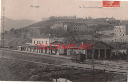 07 // PRIVAS   La Gare Et Les écoles  (vernissée) - Privas