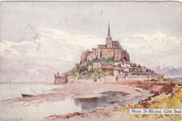 LE  MONT  SAINT  MICHEL  -  MANCHE  -  (50)  -  CPA  ILLUSTRATEUR  ERNEST  LESSIEUX  -  1848  -  1925. - Lessieux