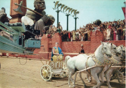 ROMA - CINECITTA' SI GIRA IL FILM BEN-HUR PROTAONISTA CHARLTON HESTON - CARTOLINA FG NON SPEDITA - Artistas