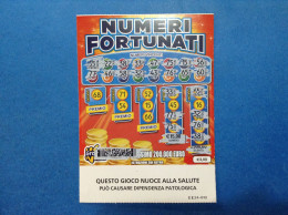 Lotteria Gratta E Vinci Numeri Fortunati Lotto 3049 Sigla EE Variante FSC Cartone A Sostegno Della Gestione Forestale - Lotterielose