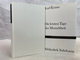 Die Letzten Tage Der Menschheit. - Lyrik & Essays