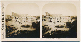 Photo Stéréoscopique 7,2x7,5cm Carte 17,2x8,9cm Vues D'Italie S. 123 - 1346 (1) ROME. Le Colisée Extérieur* - Stereo-Photographie