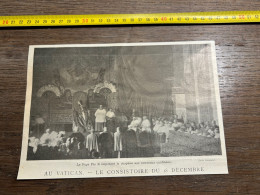 1908 PATI Pape Pie X Imposant Le Chapeau Aux Nouveaux Cardinaux Consistoire Du 18 Décembre - Verzamelingen