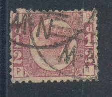 GB  N°49 Victoria 1/2p Rouge De 1870 Planche 6 - Gebraucht