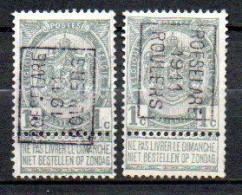 1577 Voorafstempeling Op Nr 53 - ROESELARE 1911 ROULERS - Positie A & B - Rollo De Sellos 1910-19