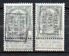 1577 Voorafstempeling Op Nr 53 - ROESELARE 1911 ROULERS - Positie A & B - Rolstempels 1910-19