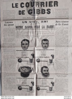 JOURNAL LE COURRIER DE GIBBS 11/1936  ORGANE MENSUEL INFORMATIONS COMMERCIALES 4 PAGES  FORMAT 55X38CM - Publicités