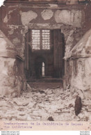 REIMS BOMBARDEMENT DE LA CATHEDRALE VUE INTERIEURE  1914 WW1  PHOTO DE  PRESSE 16 X 12 CM - Oorlog, Militair