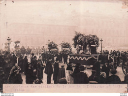 LES OBSEQUES DES VICTIMES DE LA RUE DE TOLBIAC  WW1 1915  PHOTO DE  PRESSE 16X12CM - Guerre, Militaire