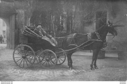 CARTE PHOTO CHEVAL ET SON ATTELAGE  LIEU NON IDENTFIE - Zu Identifizieren