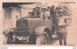 CAMION CEIRANO AVEC SOLDATS ITALIENS PHOTO ORIGINALE 11 X 7 CM - Guerre, Militaire