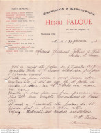 MARSEILLE 1918 HENRI FALQUE COMMISSION ET EXPORTATION R3 - 1900 – 1949