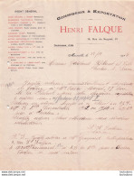 MARSEILLE 1918 HENRI FALQUE COMMISSION ET EXPORTATION R21 - 1900 – 1949