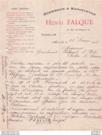 MARSEILLE 1918 HENRI FALQUE COMMISSION ET EXPORTATION R16 - 1900 – 1949