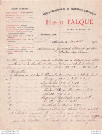MARSEILLE 1918 HENRI FALQUE COMMISSION ET EXPORTATION R27 - 1900 – 1949