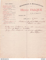 MARSEILLE 1918 HENRI FALQUE COMMISSION ET EXPORTATION R35 - 1900 – 1949