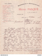 MARSEILLE 1918 HENRI FALQUE COMMISSION ET EXPORTATION R33 - 1900 – 1949