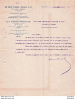MARSEILLE 1917 DE MONTRAVEL ROCHE ET CIE TRANSPORT MARITIME  CITE UN VAPEUR POUR SYDNEY ET GIBRALTAR - 1900 – 1949