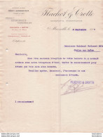 MARSEILLE 08/09/1917 FLACHOT ET CROTTE  TRANSIT AFFRETEMENTS TRANSPORTS INTERNATIONAUX - 1900 – 1949