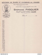 DIJON STEPHANE PASQUIER MOUTARDE DE DIJON ET CONSERVES AU VINAIGRE - 1900 – 1949