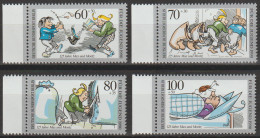 Berlin, 1990, Mi.Nr. 868-871 ** -  Ein Satz Mit Seitenrand Links "Jugend: Max Und Moritz" - Unused Stamps