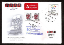 Latvia 1998●Winterolympic Games●Nagano●Bobsport●Mi 474 R-Cover - Lettland