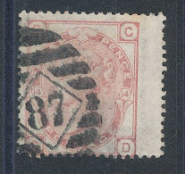 GB  N°51 Victoria 3p Rose De 1873 Planche 14 - Gebruikt