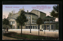 AK Dortmund, Szene Am Stadttheater  - Teatro