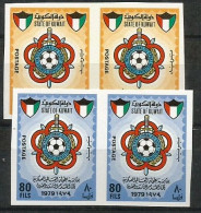 Kuwait Mi.834U/35U Complete Sets In Pairs IMPERFORATED Proofs MNH / ** 1979 Football - Neufs