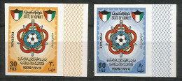 Kuwait Mi.834U/35U Complete Set IMPERFORATED Proofs MNH / ** 1979 Football - Ungebraucht