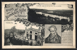 AK Vallendar, Blick Von Der Humboldts-Höhe Rheinaufwärts, Portrait Alexander V. Humboldt  - Other & Unclassified
