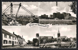 AK Niederaussem, Zeche Fortuna-Nord, Pfarrkirche, An Der Kirche, Grossbagger  - Bergbau